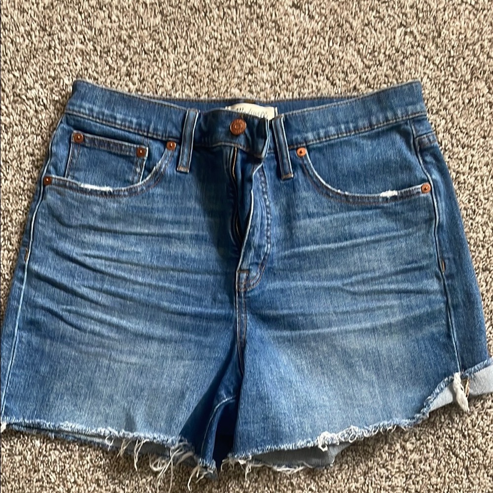 Madewell Blue Jean Shorts High-Waisted Cut-Offs